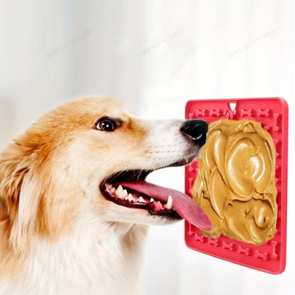 1pc Silicone licking pad for cats and dogs, slow feeding pad for food grade pets, slow feeding pad With suction cups