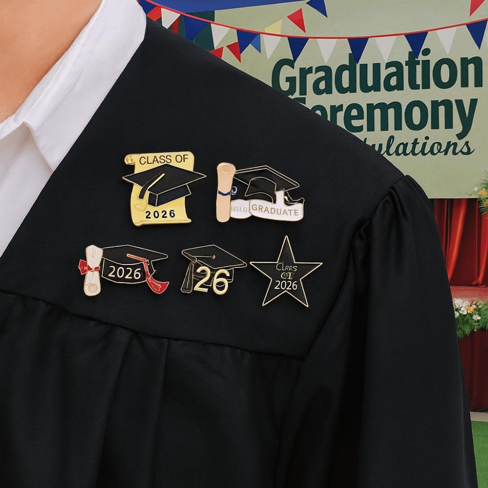 Zinc Zinc Alloy Graduation Season Pins Class of 2026 Doctorial Hat Brooch Mortarboard Brooches  Student Gift