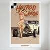 Sexy Pin-Up Hot Rod Garage Metal Sign Vintage Retro Tin Poster for Bar Pub Home Wall Decor - Stylized Art with Bikini Woman & Ch