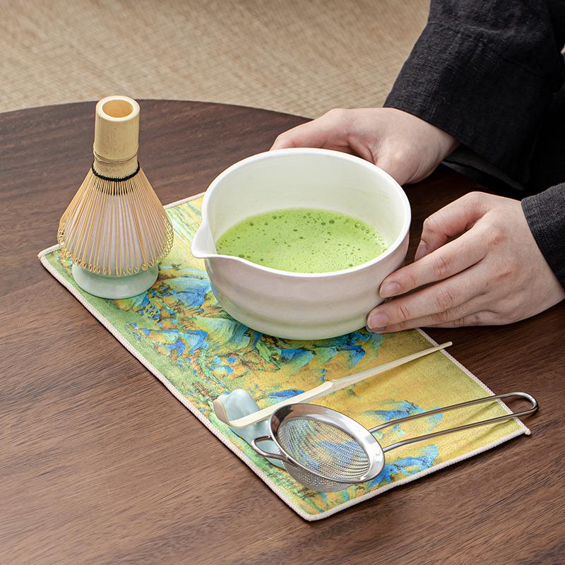Japanese Ceramic Matcha Bowl & Bamboo Whisk Tea Set - Song Dynasty Tea Ceremony Gift Box