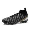 509 Football Shoes Children Boys Girls Teenagers With A High Top Fly Weave Leather Surface HG Long Nails FG Broken TF Flat Bottom Sports