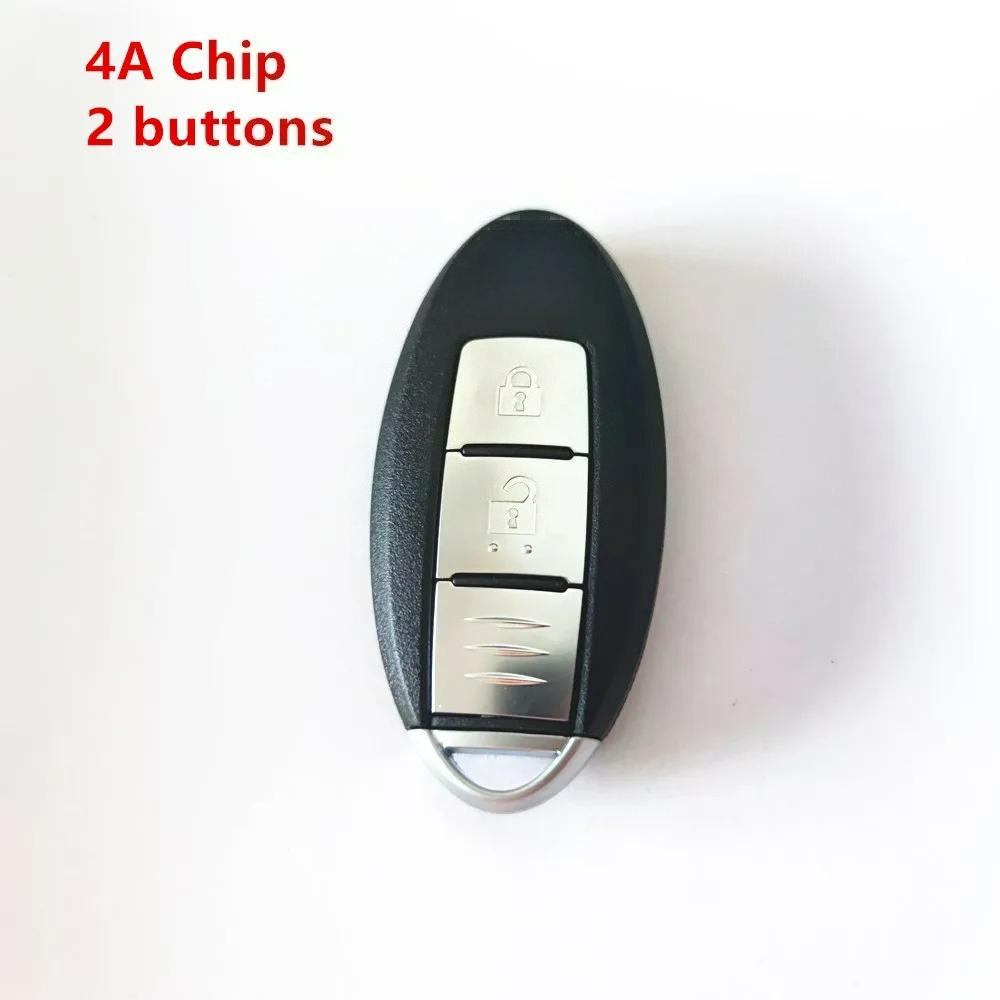 Smart Remote Key 2/3 Button Compatible for Nissan Qashqai J11 X-Trail T32 434MHz with 4A Chip Car Key Replacement for S180144102