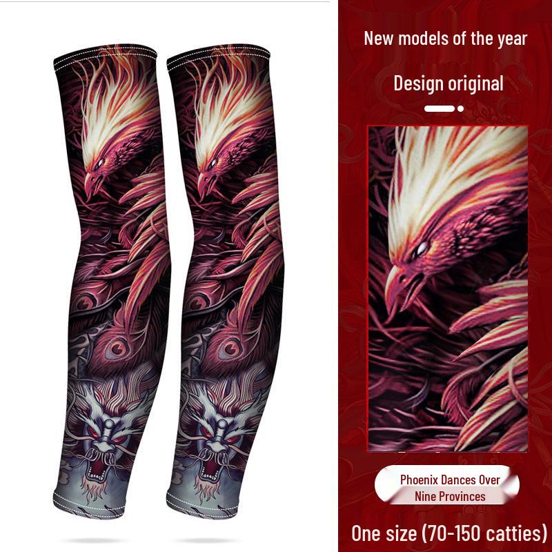 Men's Anti-UV Ice Silk Arm Sleeves: Driving, Cycling, Tattoo Protection