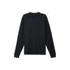 Solid Crew Neck Casual Sport Long Sleeve T-Shirt Men Tops Black FB8586-010