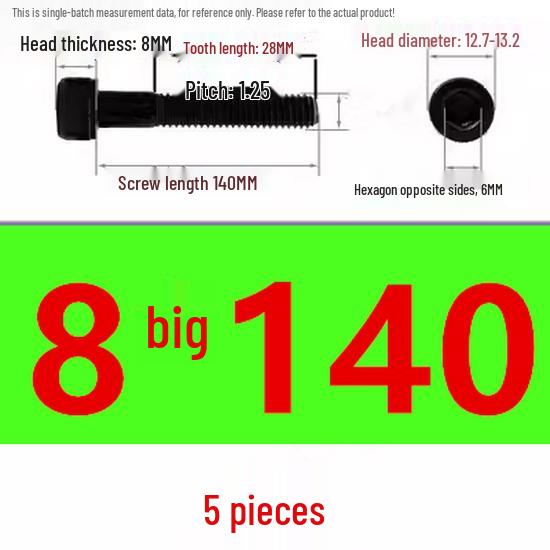 High-Strength Grade 12.9 Internal Hex Head Screws M1.4-M20