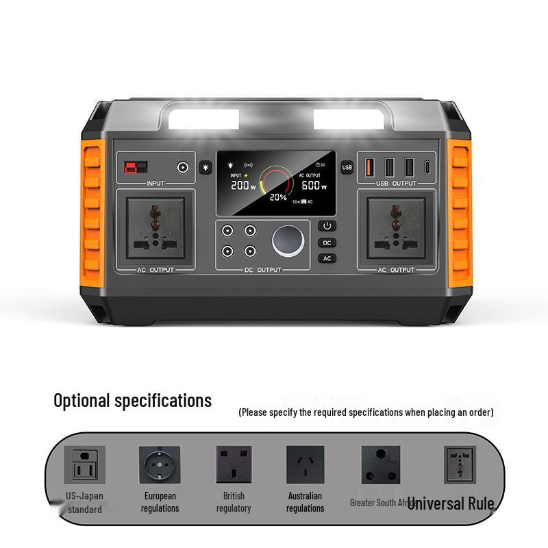 

Портативная литиевая электростанция на солнечной энергии 600 Вт для мероприятий на открытом воздухе и бытовых чрезвычайных ситуаций