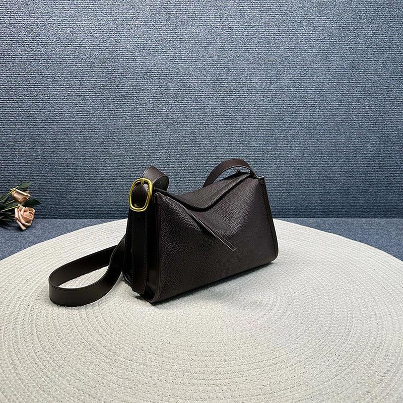 Geantă pernă high-end din piele naturală, pentru navetă, piele de vacă, capacitate mare, geantă crossbody de umăr simplu