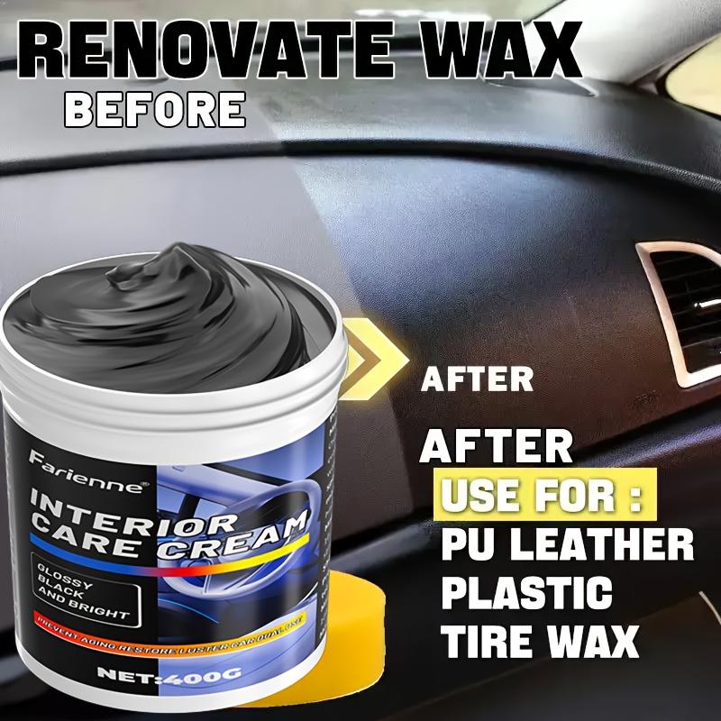 Heavy-Duty Car Plastic Repair Wax 400g, Quick Scratch Fix, Restore & Protect Bumpers, Interiors, Dashboards, Doors, Formula