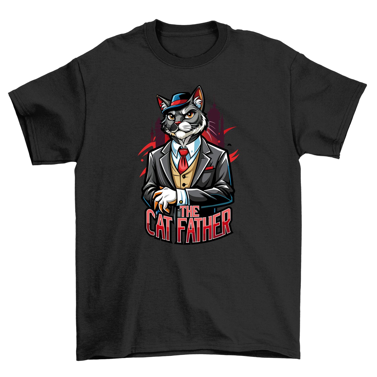 Purrfect Gift for the Cat Father - Funny The Cat Father T-Shirt Mens Womens Tees Top, 100% Cotton, S