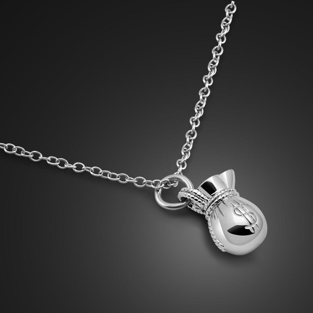 

Platinum Plated Necklace Vintage Money Bag Pendant Necklace Jewelry 41