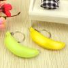 2Pcs Mini Banana Keychain Led Key Chain Flashlight Key Ring Night Light (Random Color)
