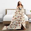 Western Throw Blanket Soft Cozy Plush Warm Fleece Football Blanket For Sofa Couch Bed 80"X60"