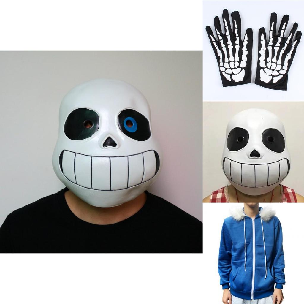 Unikalny strój do cosplayu Undertale Sans, bluza z wygodnymi szortami i maską