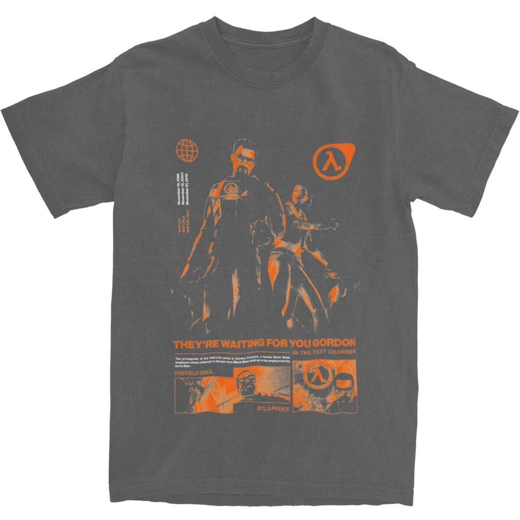 Übergroßes T-Shirt Videospiele HALFS LIFES V4 Baumwoll-T-Shirts Trendiges T-Shirt für Männer Sommer Y2K Retro Lockere Kurzarm-Tops