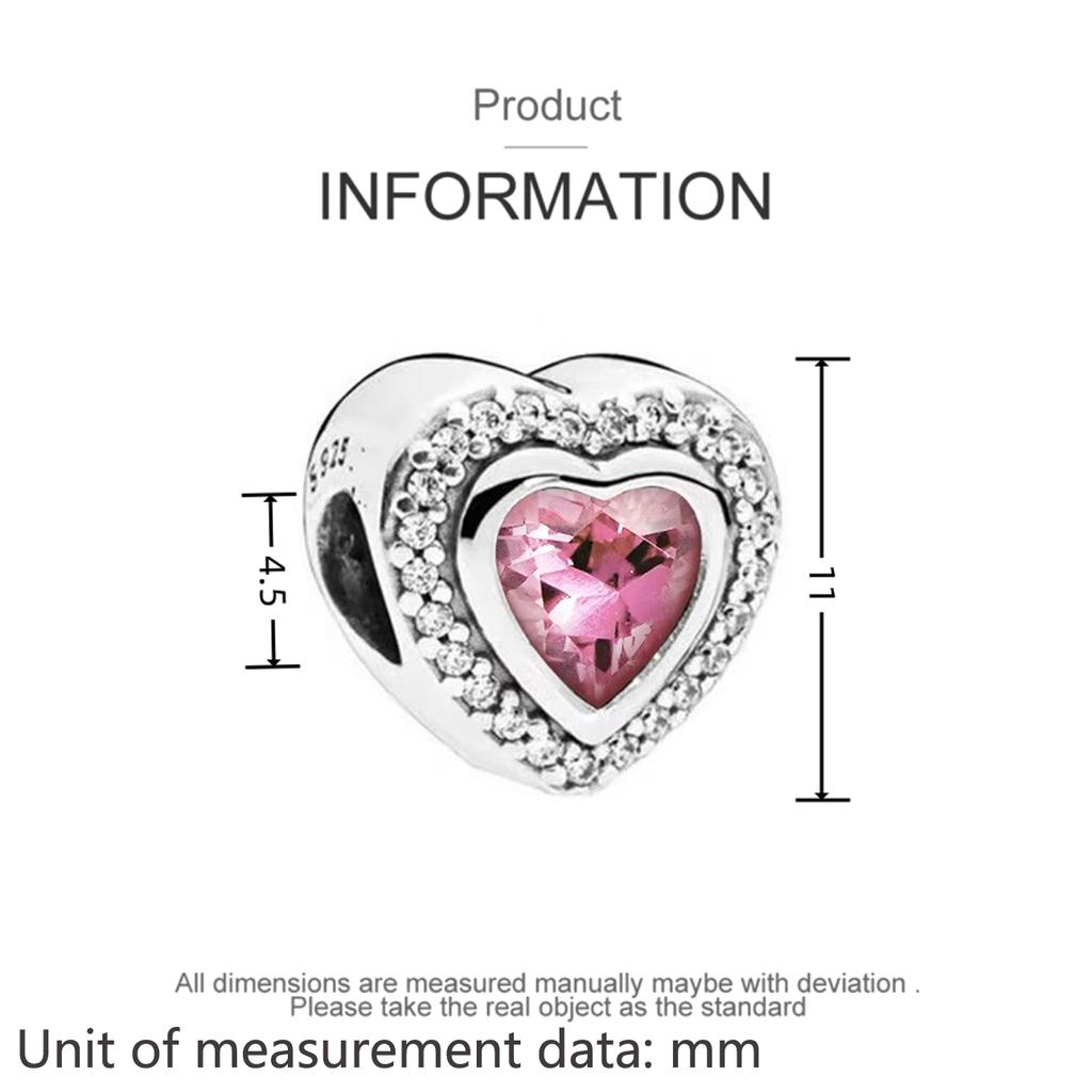 Authentic Metallic Multicolour Heart Charm Bead Charms Bead Charms Compatible With Authentic copper Bracelets Do It Yourself Women Jewellery Gift