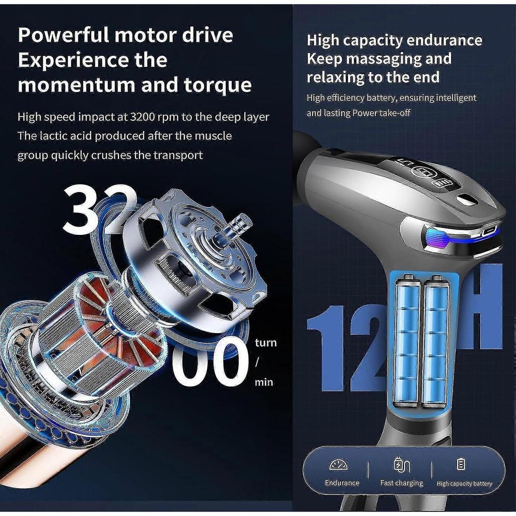 Massage Gun, Deep Tissue Massager Gun Massagers For Pain, Portable Percussion Massager For Body Pain Recovery, Great Gift