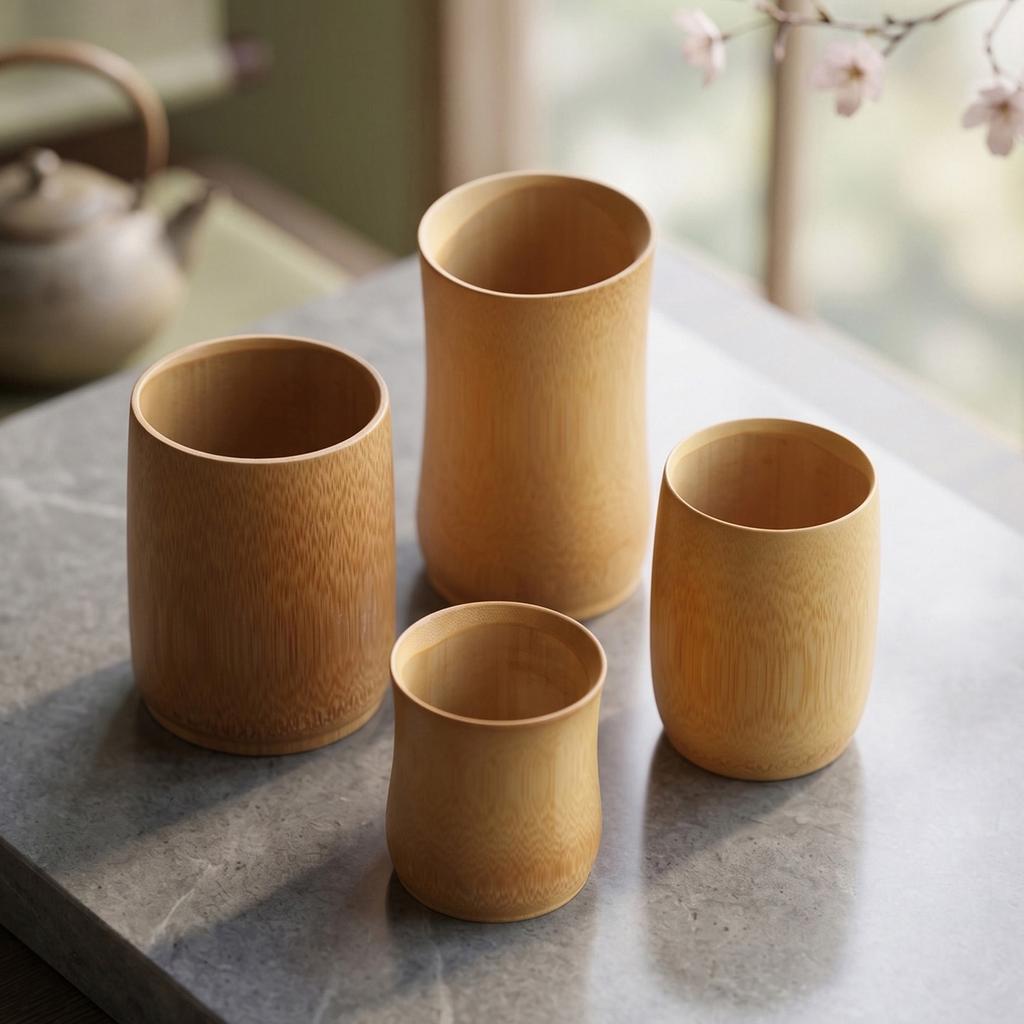 Bamboo teacup new household bamboo cup Chinese bamboo tube tea water cup bamboo wine cup