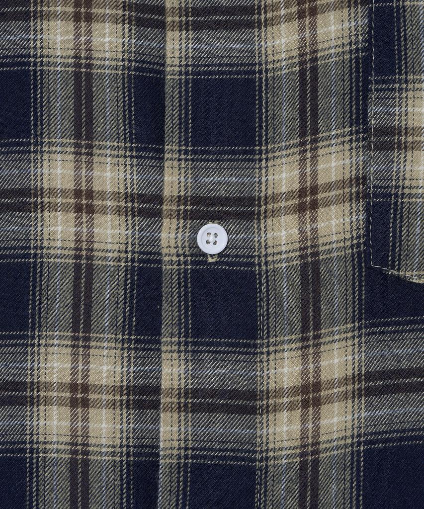 PHYSICAL DEPARTMENT Flannel District Tartan Check Shirt_Navy