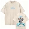 Washed Vintage Anime Jojo Bizarre Adventure Tshirt Retro Manga Giorno Giovanna T Shirts Men Casual Cartoon Oversized Tshirts