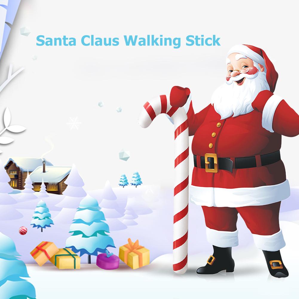 Bâton de marche gonflable du Père Noël Accessoires de fête Bâton à suspendre pour sapin de Noël PVC Léger Portable pour fournitures festives