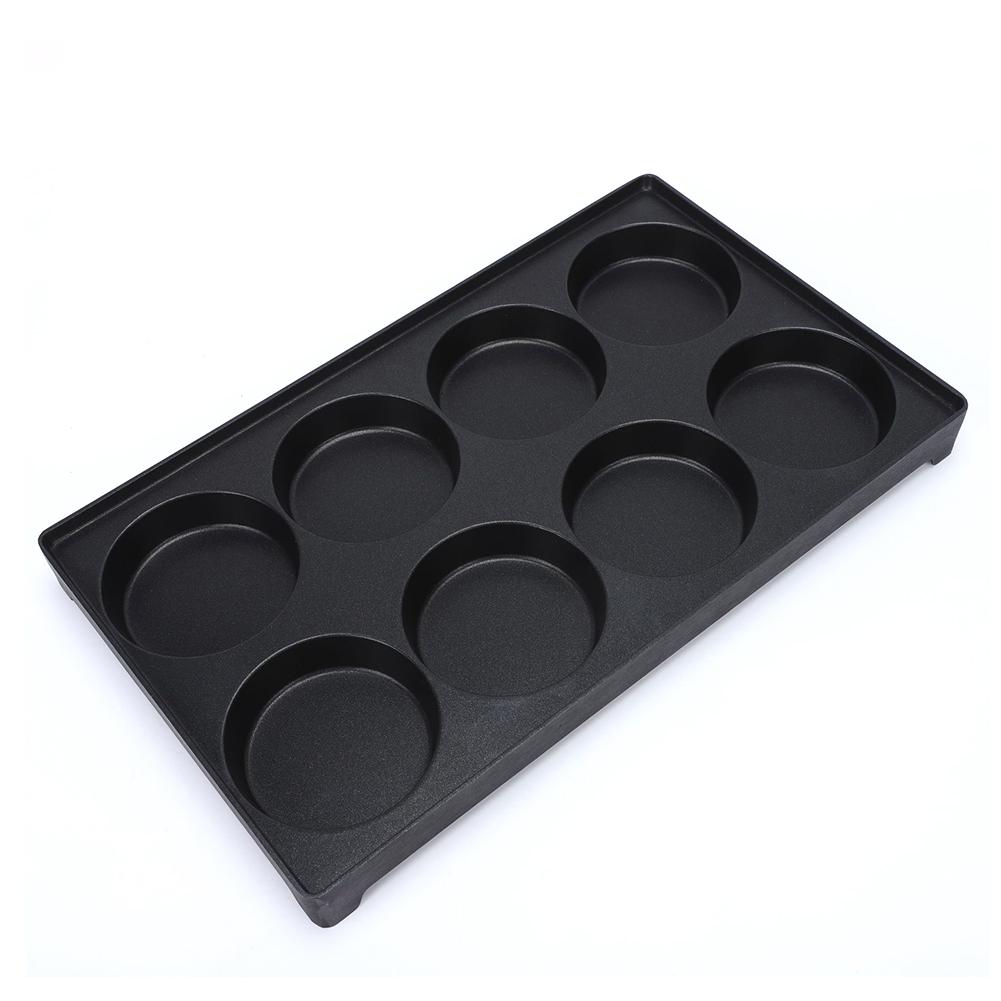 

8-Hole Grilled Sausage Pan Rust Proof Meat Fryer Plate Wear Resist Bread Mold Pan for Homemade French Bread Pan чорний