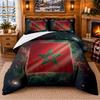Printed 3Pcs Bedding Set Morocco Football Pattern Bed Sheet Pillowcase For Bedroom Decor