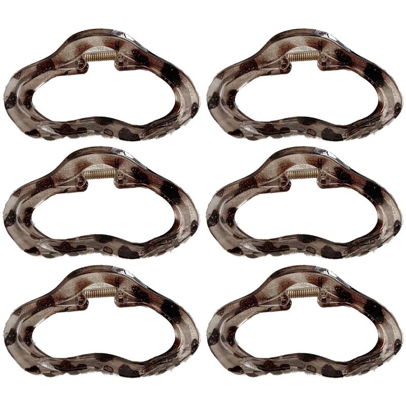 Elegant Clouds Leopard Print Hair Claws Clip Women Jelly Acrylic Hair Clamps Plastic Hairpins Barrettes Girls Hair Accessories