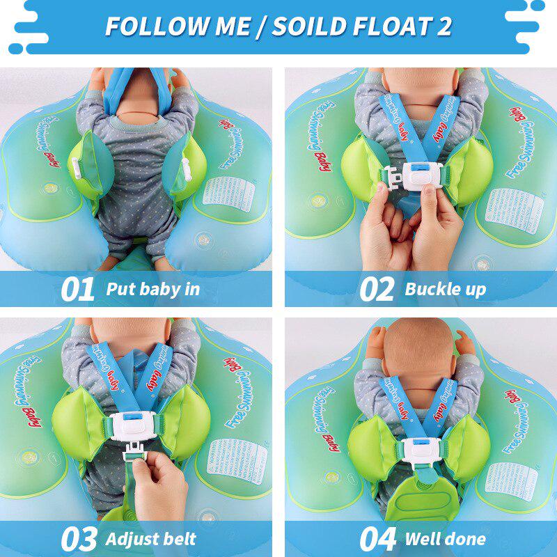 Sunscreen Swimming Ring Toddler Inflatable Float Pool Removable UPF 50+ UV Sun Protection Canopy