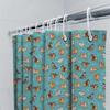 Cute Shiba Inu Dog Shower Curtain Waterproof Bathroom Decor Japanese Style Van Gogh Pattern Home Decor Washable Fabric