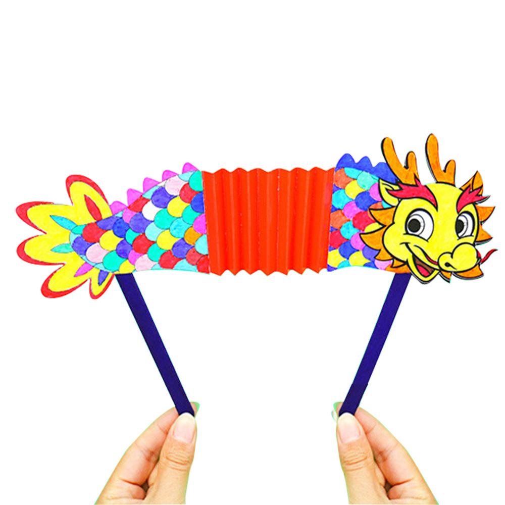 

New Year Lantern Festival Dragon Dance Flying Dragon 2025 Paper Dragon Decorations DIY Craft Set For Chinese New Year Home Decor
