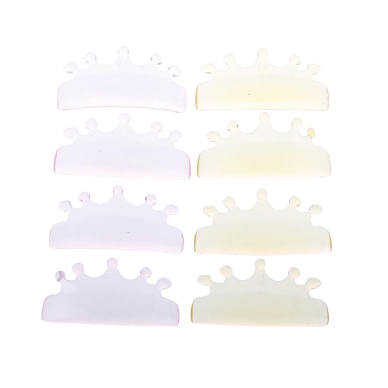 2Pairs Crown Shape Glue Free Silicone Eyelash Perm Rod Lash Lifting Lamination Pad 3D Lashes Extension Curler Accessories Tools