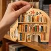Reading Ornament Cute Wooden Animal Home Decor Animal Book Ornaments For Kids Adults Family Home Birthday Halloween Thanksgiving
