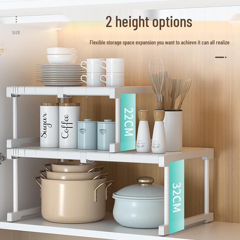 Retractable Nail-Free Storage Rack for Wardrobes and Cabinets