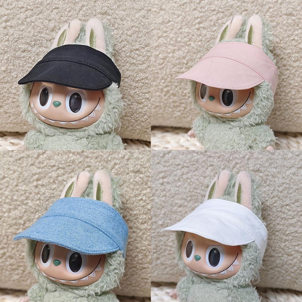 Doll Cap for Dollhouse Miniature 17cm Labubu Color Match Hat Kawaii Cute Doll Accessories Kids Girls Toys