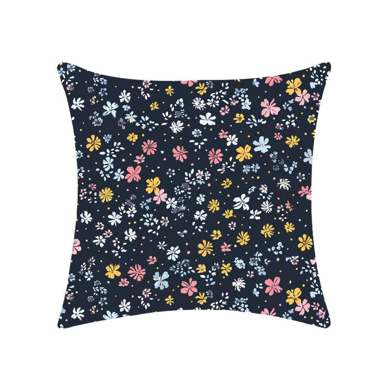 New Floral Floral Series Pillow Case Soft Car Home Decoration Bedroom Bedside Pillow Cushion Cover