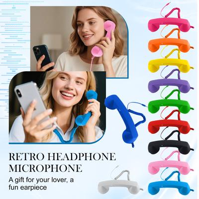 Retro 3.5mm Telephone Handset Cell Phone Receiver Mic Microphone Speaker For Mobile Phones Cellphone Smartphone