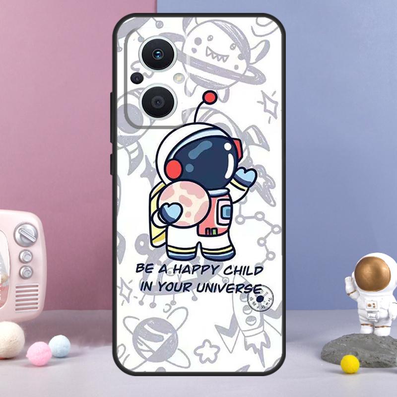 Astronaut Spaceship Funda For OPPO Reno 8 Lite 11F 12F 13F 14F 10 11 12 13 14 Pro OPPO Find X9 X5 X6 X8 Pro Case