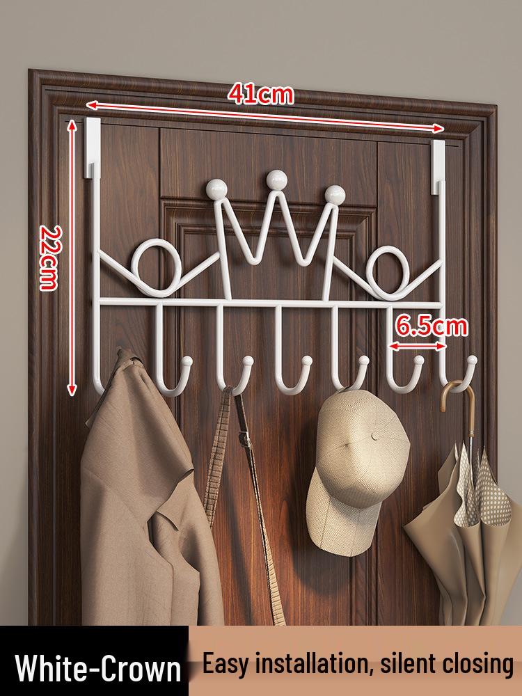 Punch-Free Over-the-Door Coat and Hat Rack - Bedroom & Kitchen Storage Solution