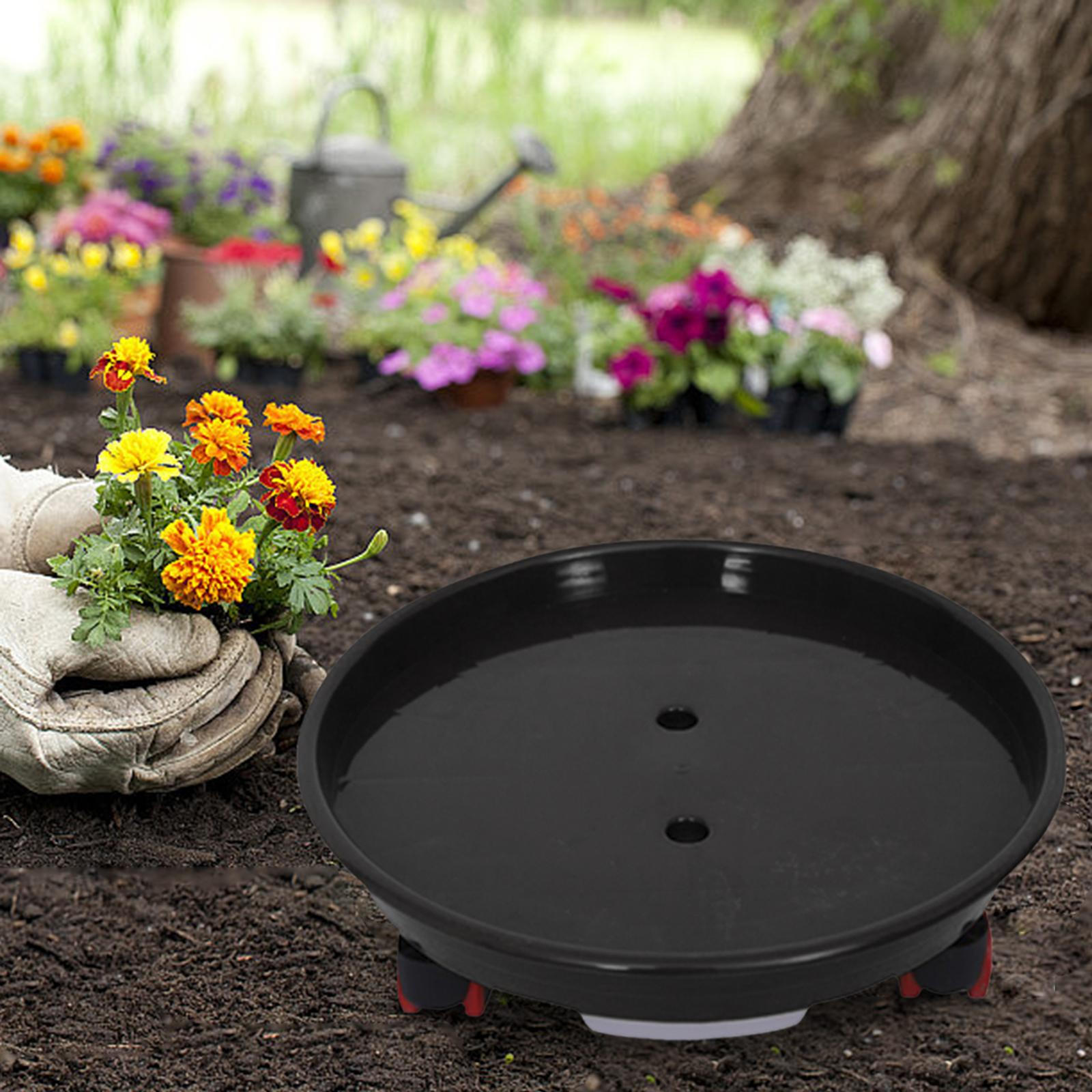 

Подставка для цветочного горшка с колесами, тележка для поддонов, многофункциональная, держатель для горшечных растений на колесиках Large