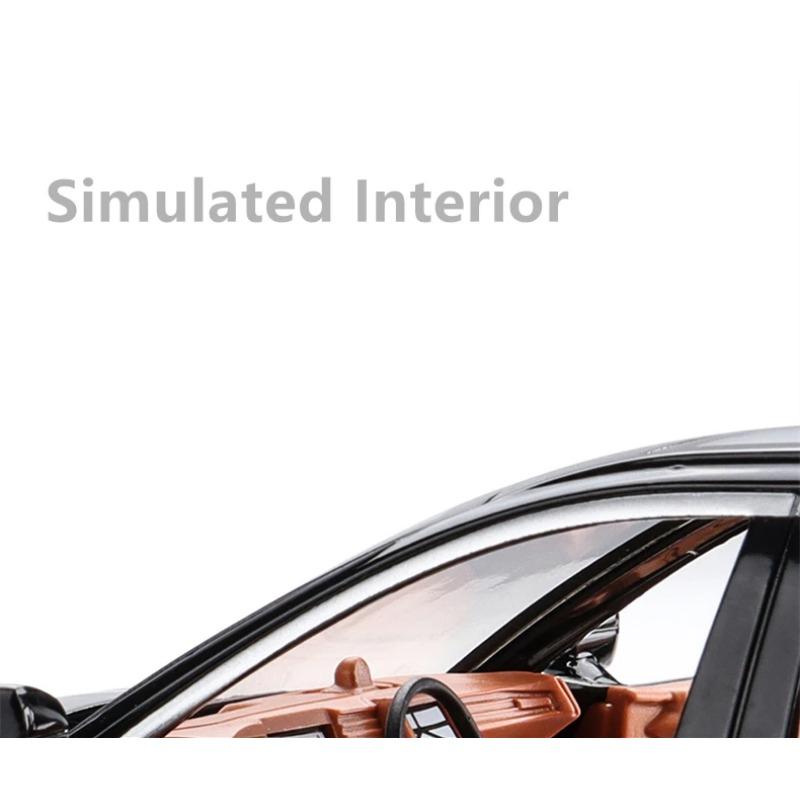 1/24 NIO ES8 SUV Alloy New Energy Car Model Diecast Metal Toy Vehicles Car Model High Simulation Sound and Light Childrens Gifts