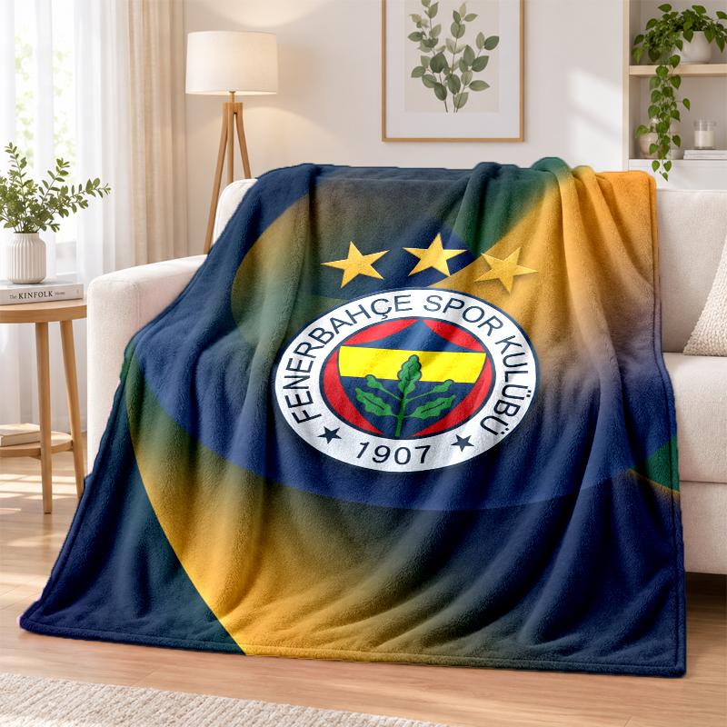 Fenerbahçe FC Printed Flannel Blanket Warm Comfort Bed Throw For Indoor Home Decoration