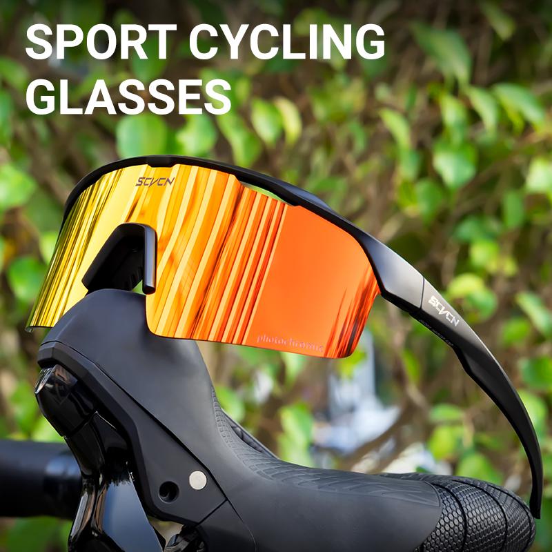 Pochromic Bicycle Equipment Cycling Glasses UV400 MTB Road Mountain Bike Racing Outdoor Sports Camping Golf Sunglasses