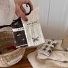 Female Spring and Autumn Vintage Sweet Small Floral Linen Pattern Bow Lace Boneless Tube Pile Socks
