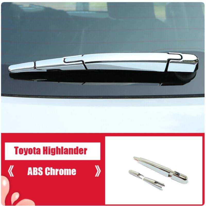 3d Sticker Rear Wipers Trim For Toyota Highlander Kluger -2024chrome Back Windshield Wiper Car Parts Decoration