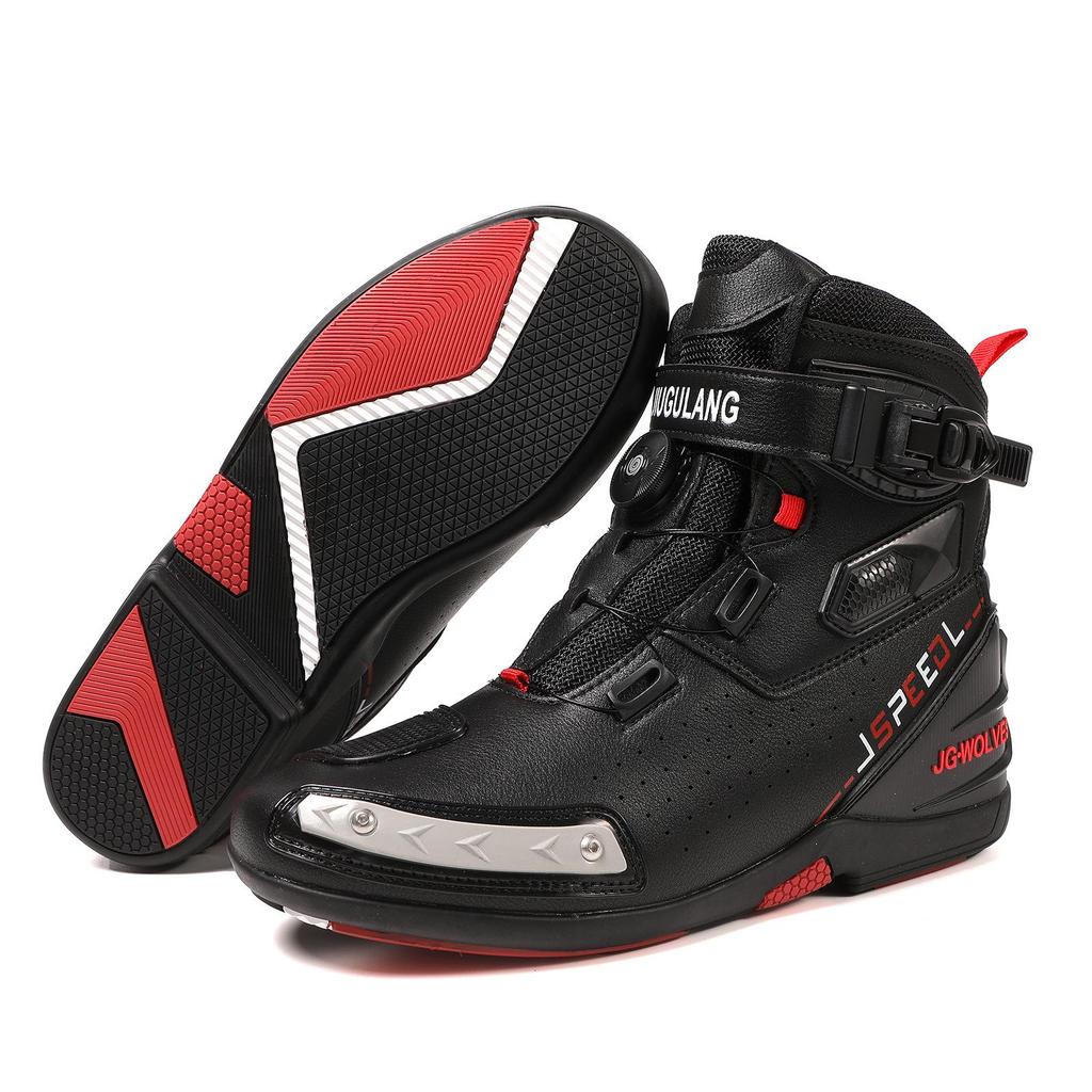 Breathable Non-Slip Motorcycle Riding Boots - Large Size Touring & Racing Protective Shoes