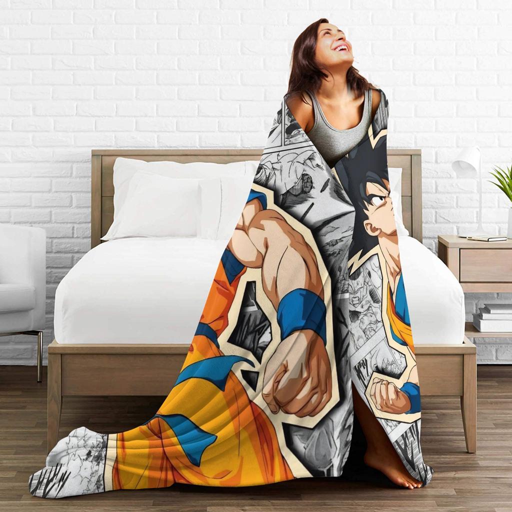 Kakarot DBZ Manga Blanket Wool Vintage Warm Throw Blankets for Home Textile Decor,