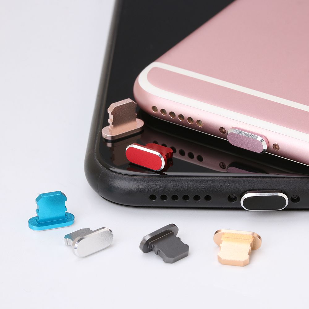 Aluminium Alloy Phone Accessories Charging Port Cap Anti Dust Plug Charger Dock Metal Stopper