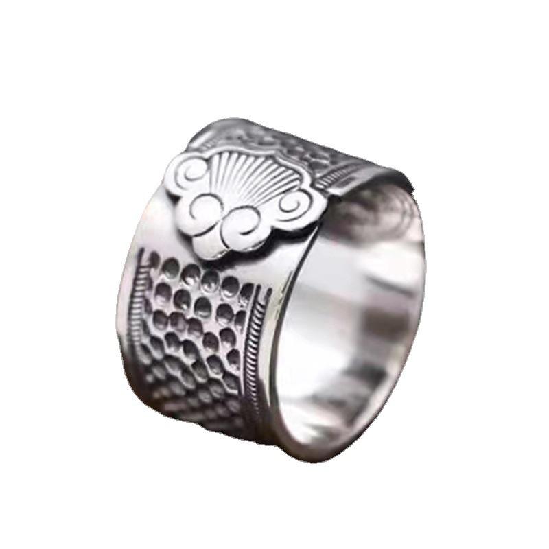 Retro Auspicious Cloud Ring Inel deschis pentru bărbați Inel unic pentru bărbați Inel Auspicious Thimble