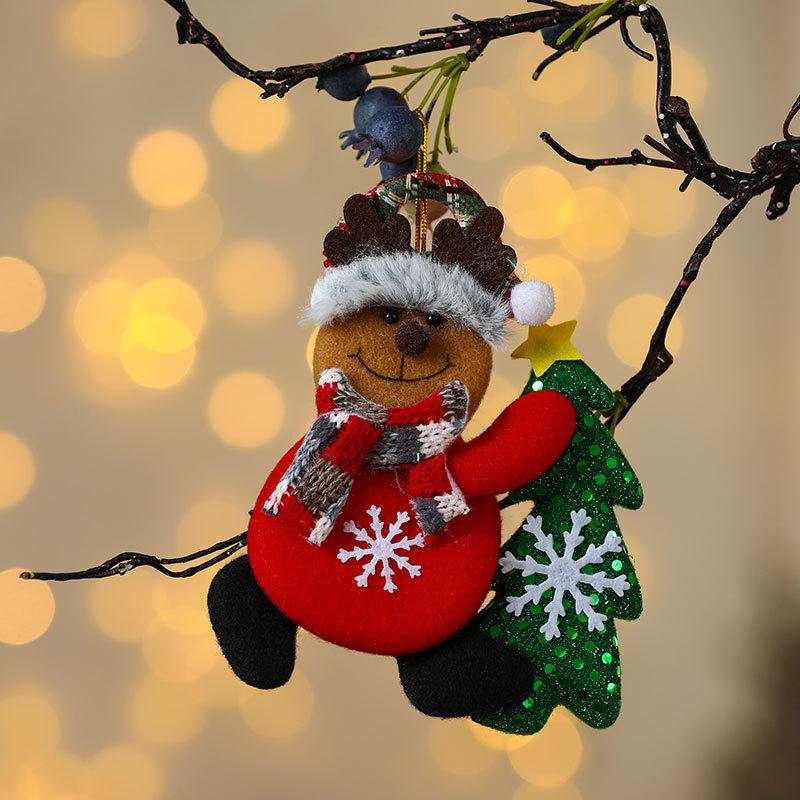 Christmas Fabric Ornaments Set - Plush Dolls, Tree Hangers & Gift Decor