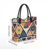  Bohemian Geometric Printed Tote Bag Casual Large Capacity Ladies Daily Shoulder Handbag